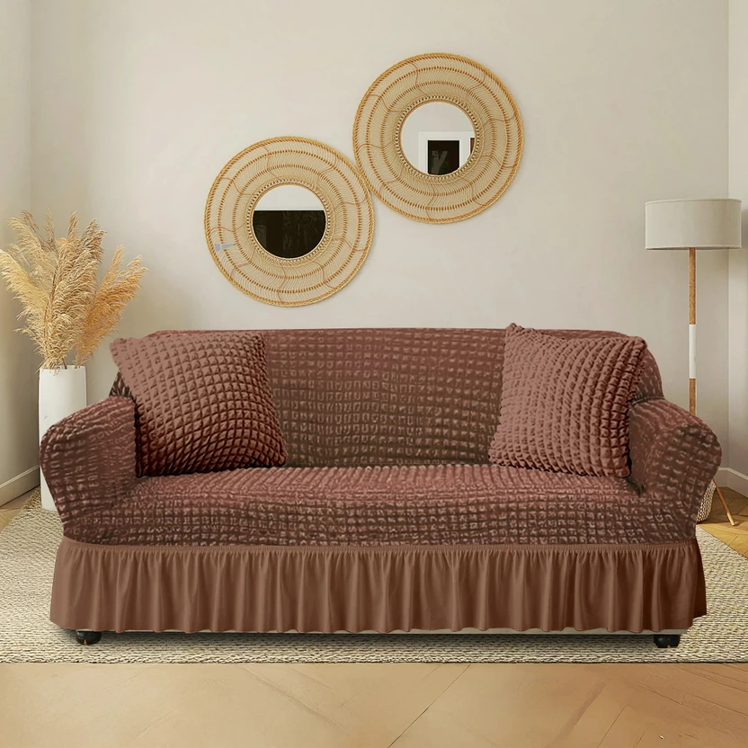 Cortina Polyester 3 Seater Sofa Polka Cover Flipkart sale
