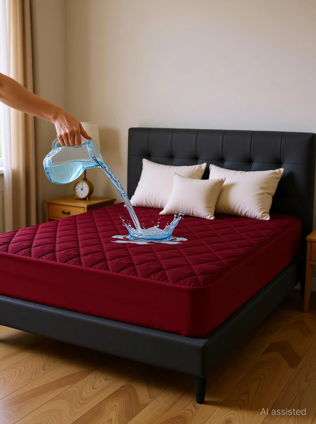 Mattress Protector King Size Fitted Polycotton Waterproof, Stretchable, Breathable Mattress  Flipkart sale