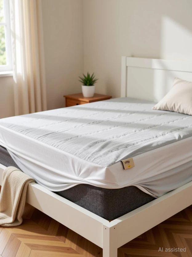 SleepyCat King Size Fitted Polyster Breathable, Stretchable, Waterproof Mattress Cover Flipkart sale