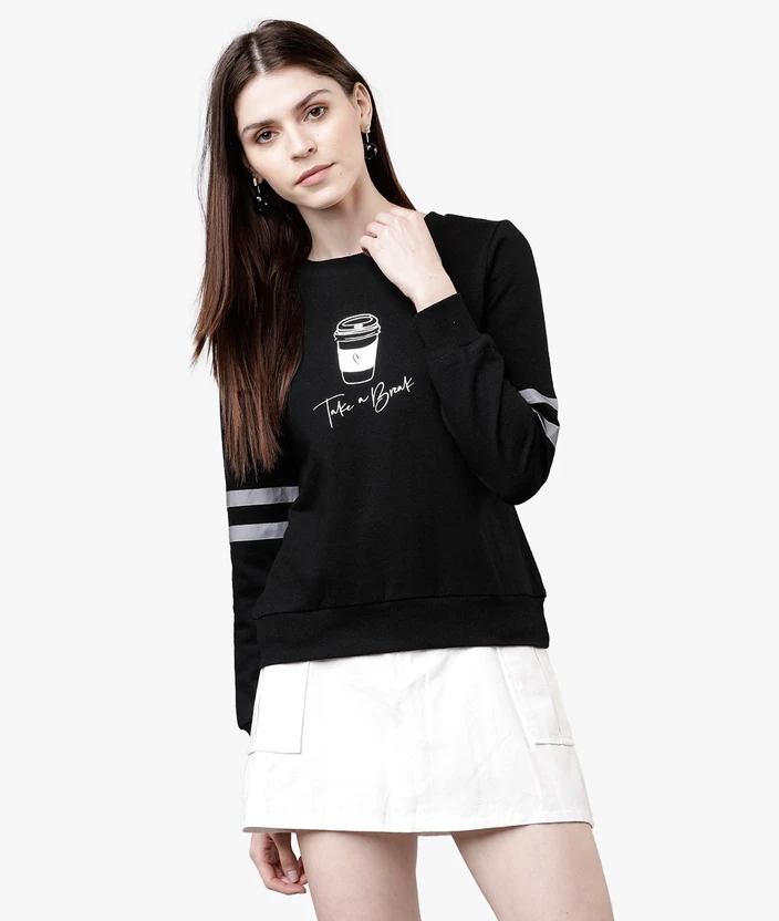 Tokyo Talkies Full Sleeve Solid Women Sweatshirt Flipkart sale