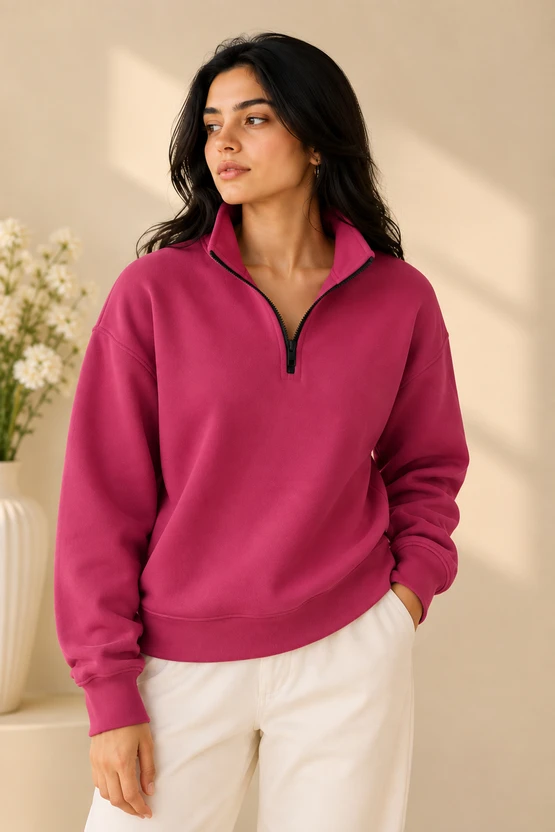 Kintu Parantu Full Sleeve Solid Women Sweatshirt Flipkart sale