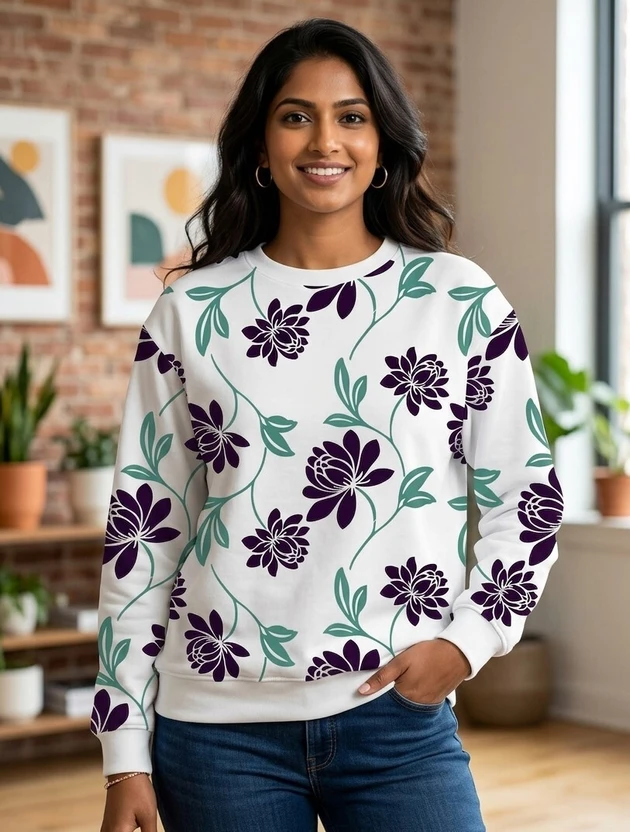 JOZMER Full Sleeve Graphic Print Women Sweatshirt Flipkart sale