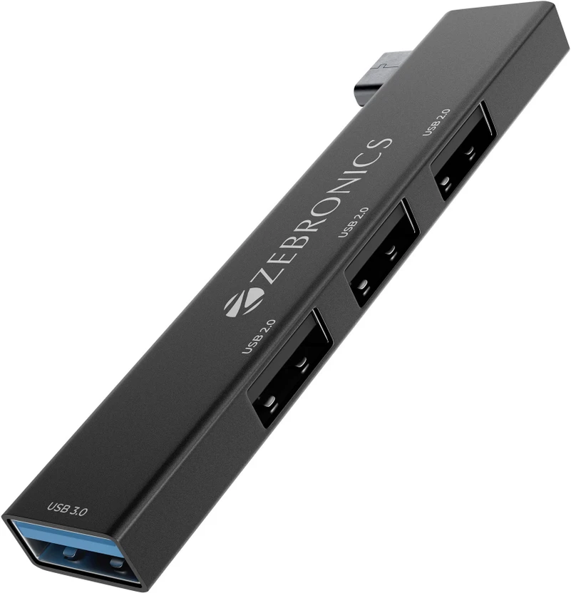 ZEBRONICS 4 in 1 Type-C to USB Hub, USB 3.0, 4 USB Ports, Speeds Upto 5 Gbps Zeb-TA210U USB  Flipkart sale
