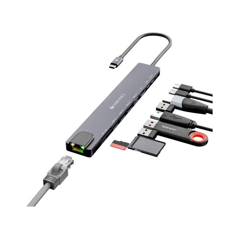 ZEBRONICS Zeb-CT101 10-in-1 Multiport HUB Zeb-CT101 USB Hub Flipkart sale