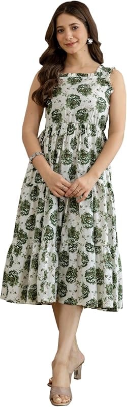 Nykaa Fashion Floral Printed Midi Dress