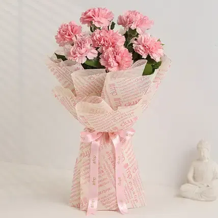 FNP Beautiful 8 Pink Carnations Bouquet
