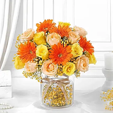 FNP Gerbera & Rose Bloom Jar