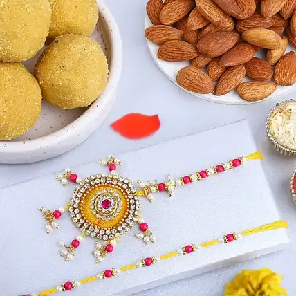 Designer Lumba Rakhi Festive Set FNP sale