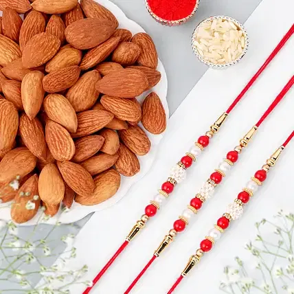Pearl Rakhi Almond Set (Set of 3) FNP sale