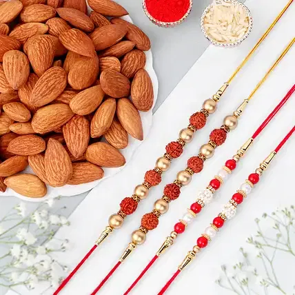 Sacred Threads Rakhi Set with Dry Fruits FNP sale
