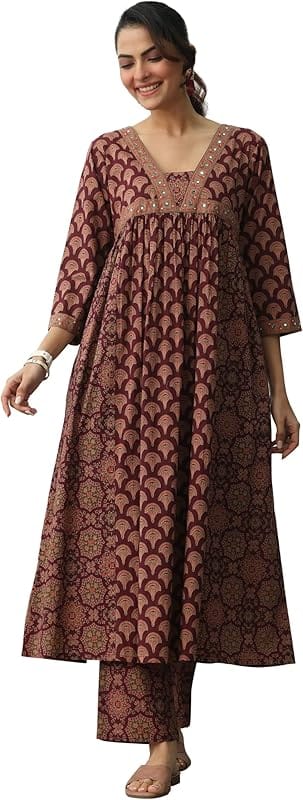 Gerua Women Ethnic Printed Kurta