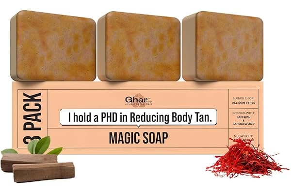 Ghar Soaps Sandalwood & Saffron (Pack of 3) Amazon sale