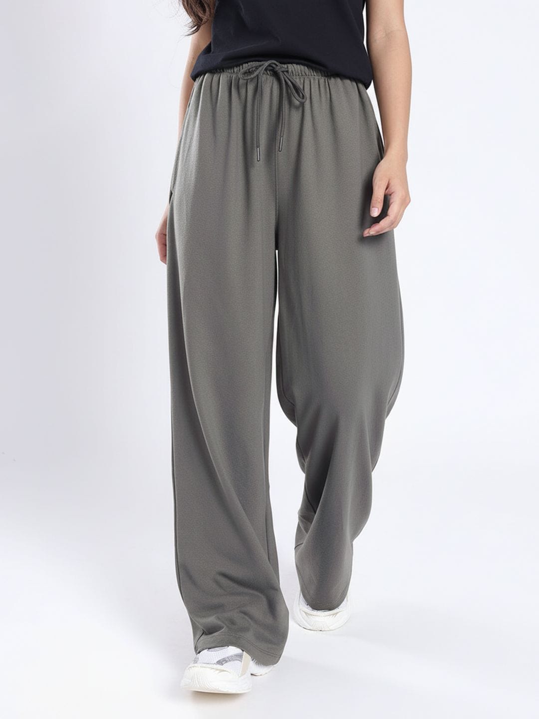 glitchez Women Wide-Leg Track Pants