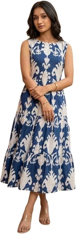 Global Desi Women's Ikat Print Maxi Dress