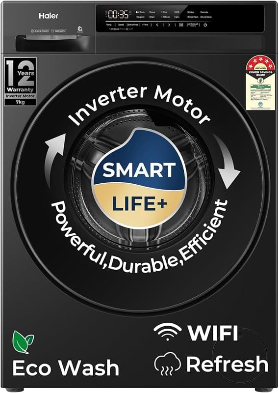 Haier 7kg HW70-IM12636TNZP Inverter Fully Automatic Front Load Washing Machine