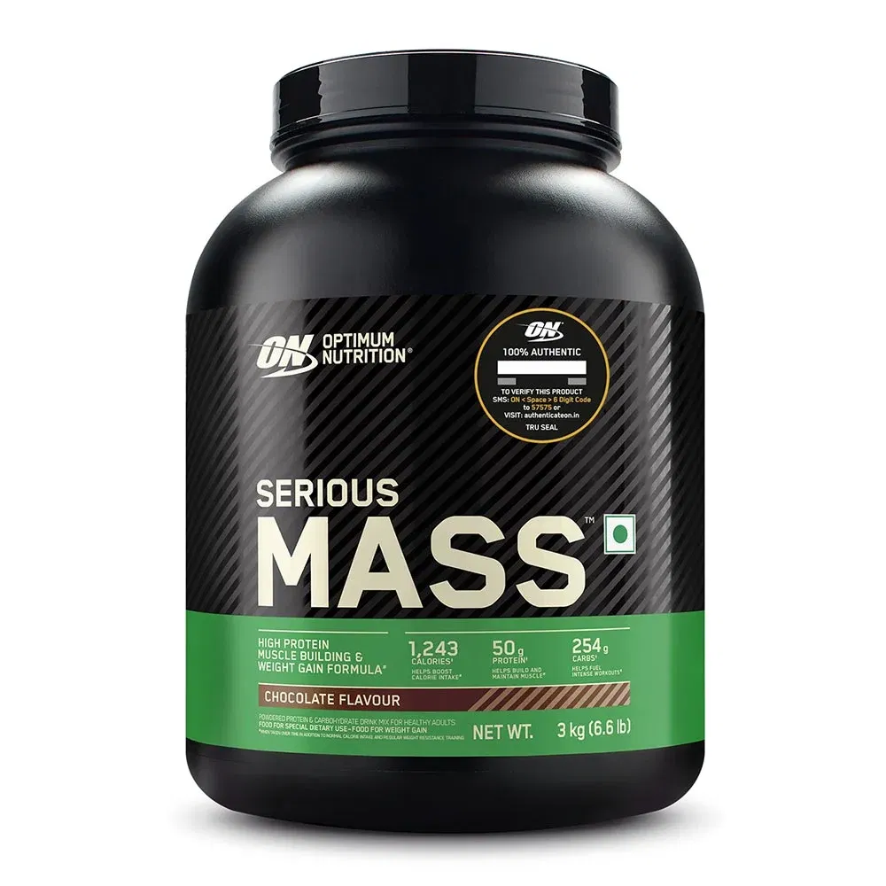Optimum Nutrition Serious Mass, 6.6 lb Chocolate HealthKart sale