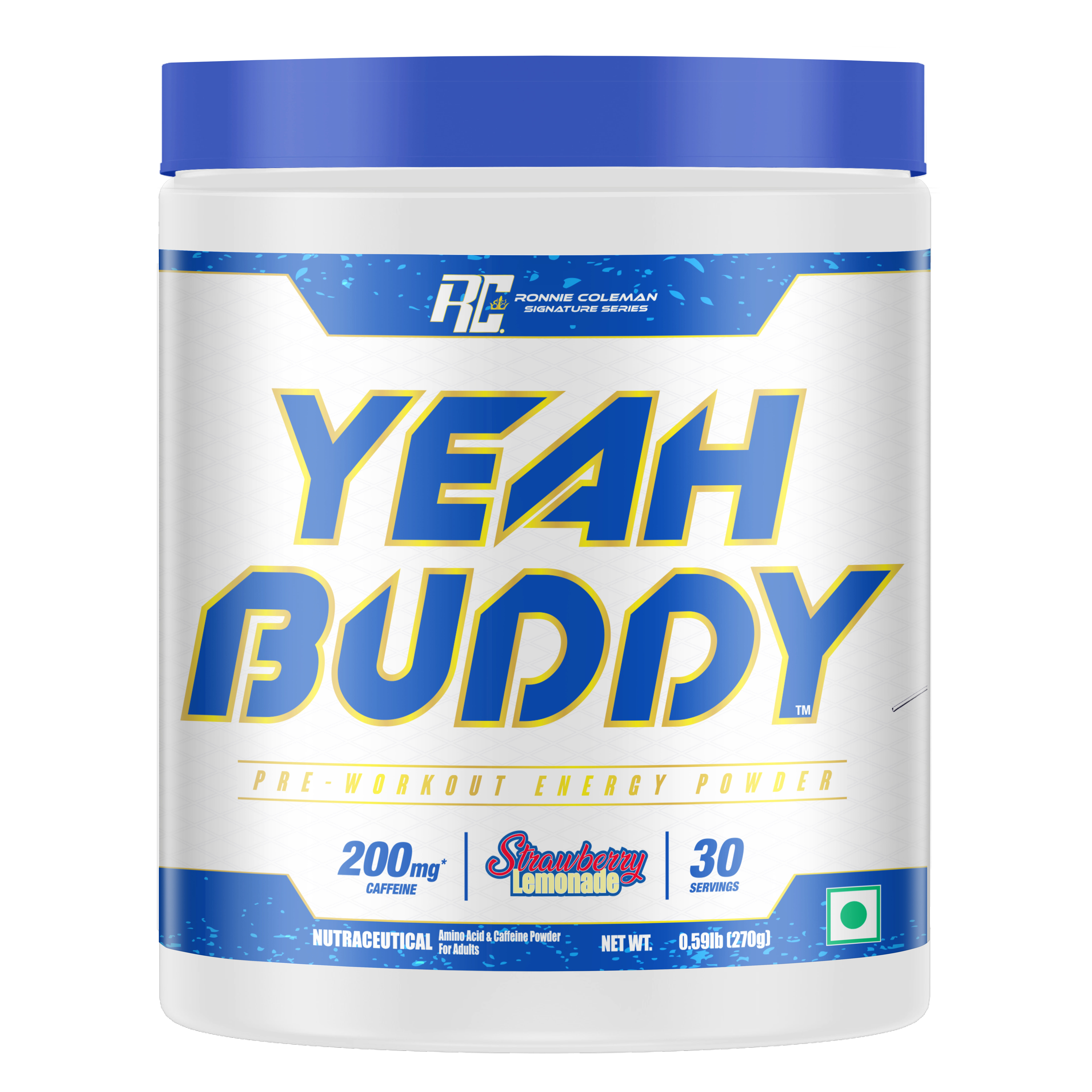 Ronnie Coleman Yeah Buddy Pre-Workout Powder, 0.59 lb Strawberry HealthKart sale