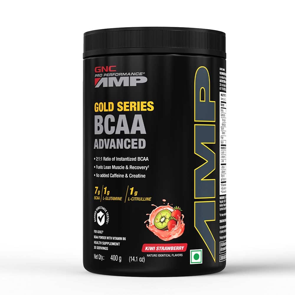 GNC AMP Gold Series BCAA Advanced, 0.88 lb 30 Servings Kiwi HealthKart sale