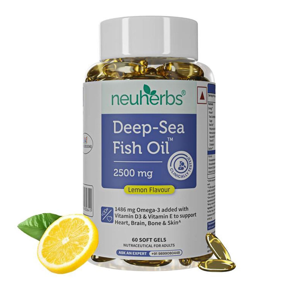 Neuherbs Omega 3 Deep Sea Fish Oil for Heart, Brain and Bones HealthKart sale