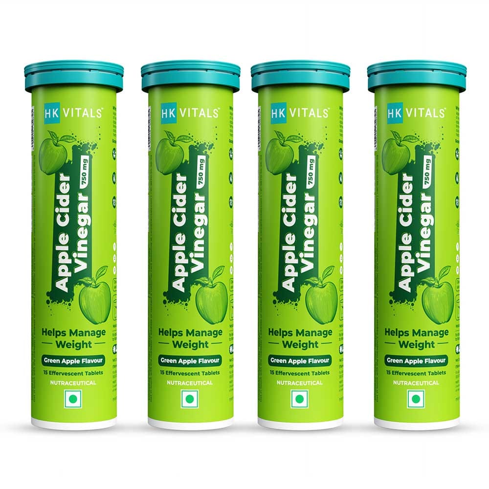 HealthKart HK Vitals ACV 750 mg Effervescent, 60 Tablets HealthKart sale