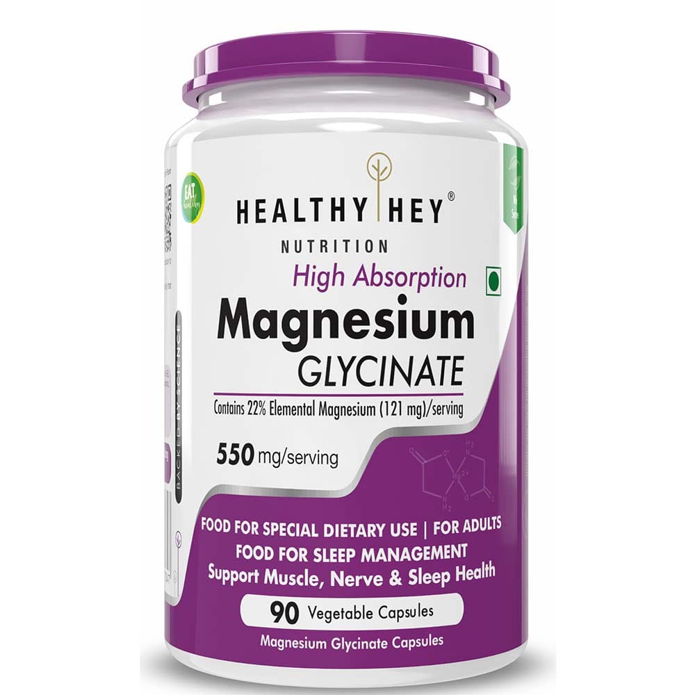 HealthyHey Nutrition Magnesium Glycinate, 90 Capsules HealthKart sale