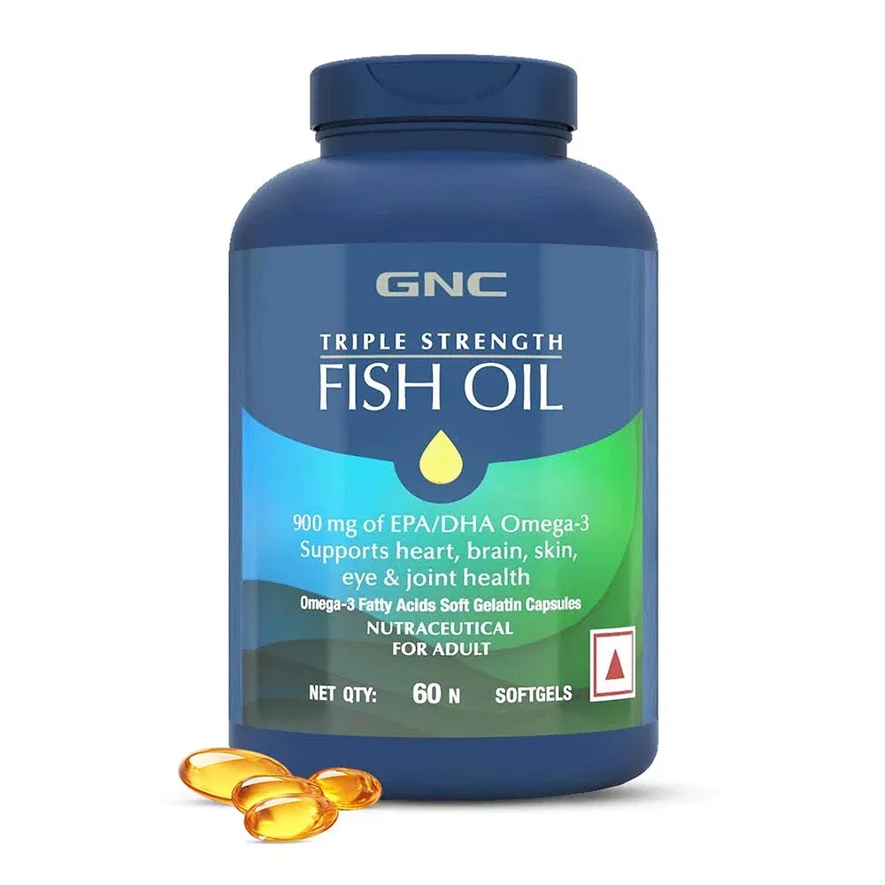 GNC Triple Strength Fish Oil, 60 softgels HealthKart sale