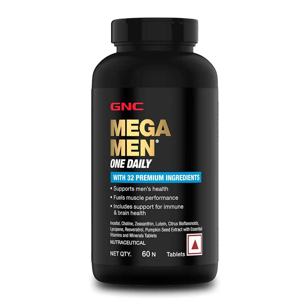 GNC Mega Men One Daily Multivitamin, 60 tablets Unflavoured HealthKart sale