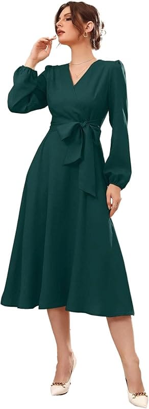 HERE AND NOW Women Solid Wrap Dress