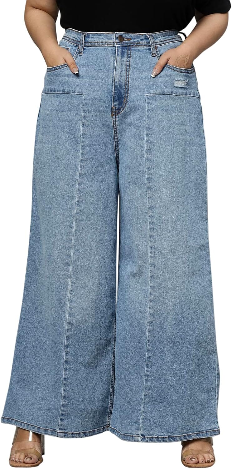 HERE&NOW Curve Wide Leg Jeans