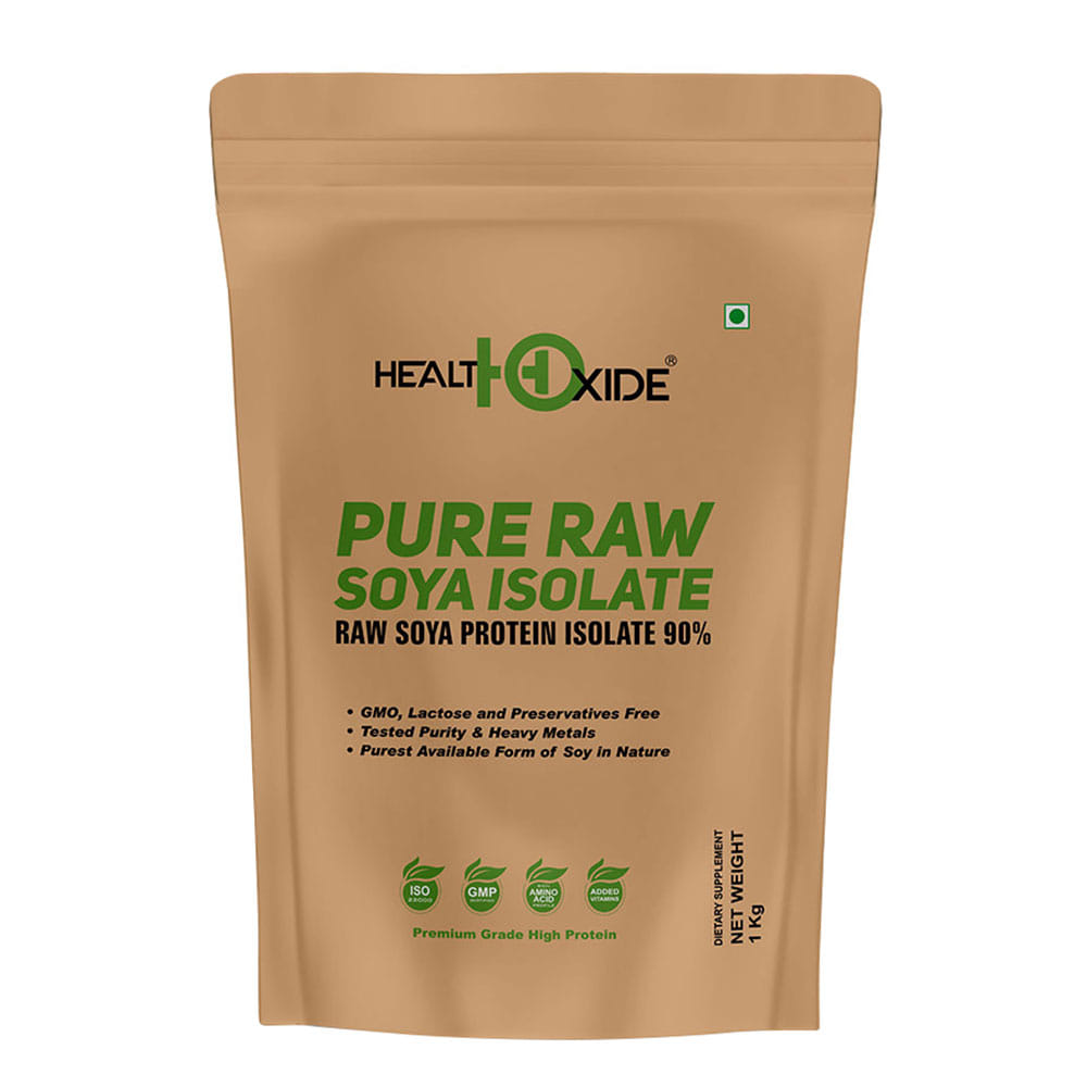 Health Oxide Pure Raw Soya Isolate, 2.2 lb Unflavoured HealthKart sale