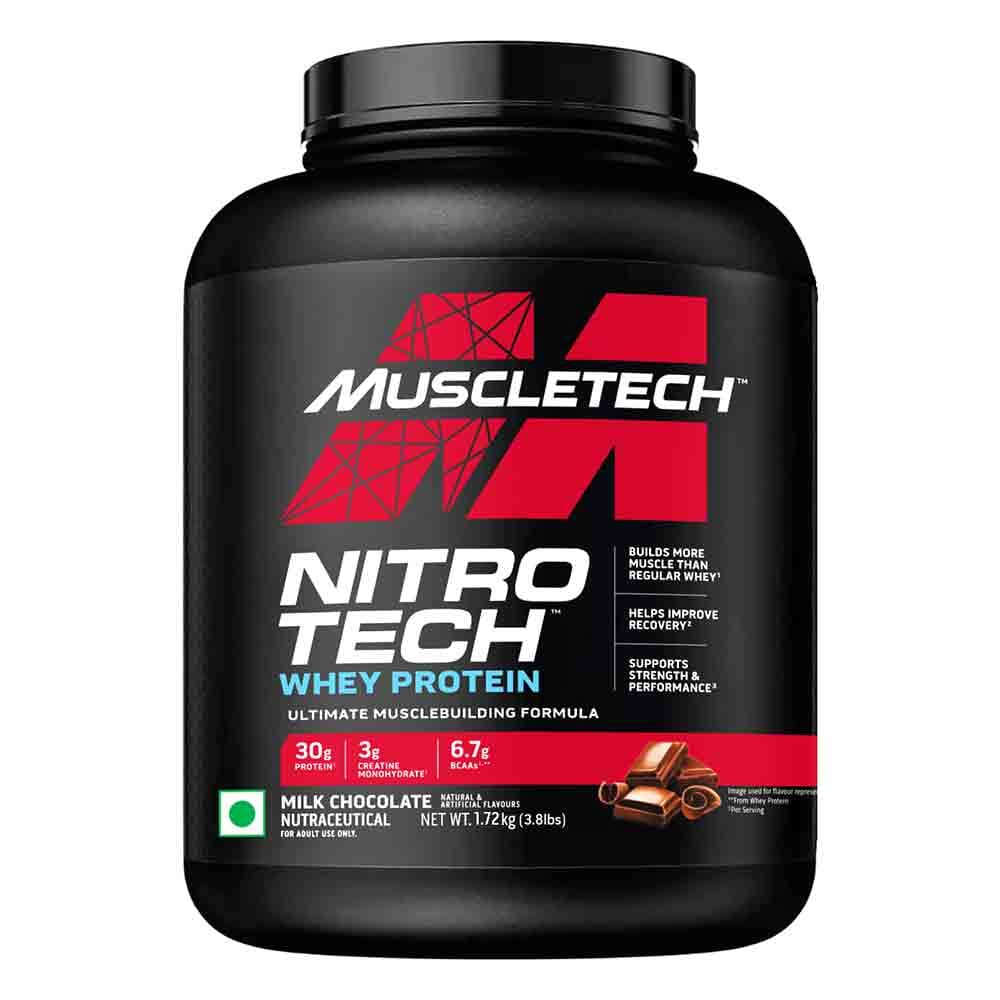 MuscleTech NitroTech Whey Protein, 3.8 lb Milk Chocolate HealthKart sale
