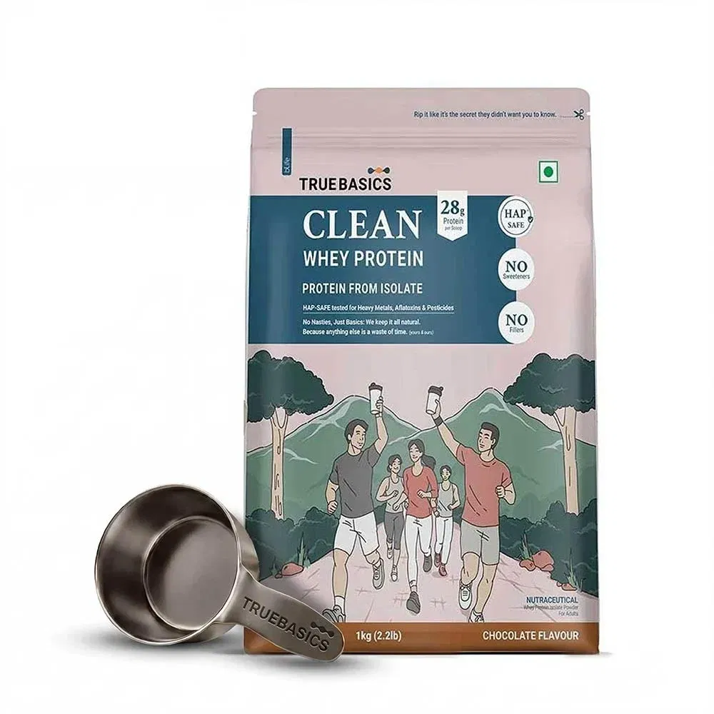 TrueBasics Clean Whey Protein (Isolate), 2.2 lb Chocolate HealthKart sale