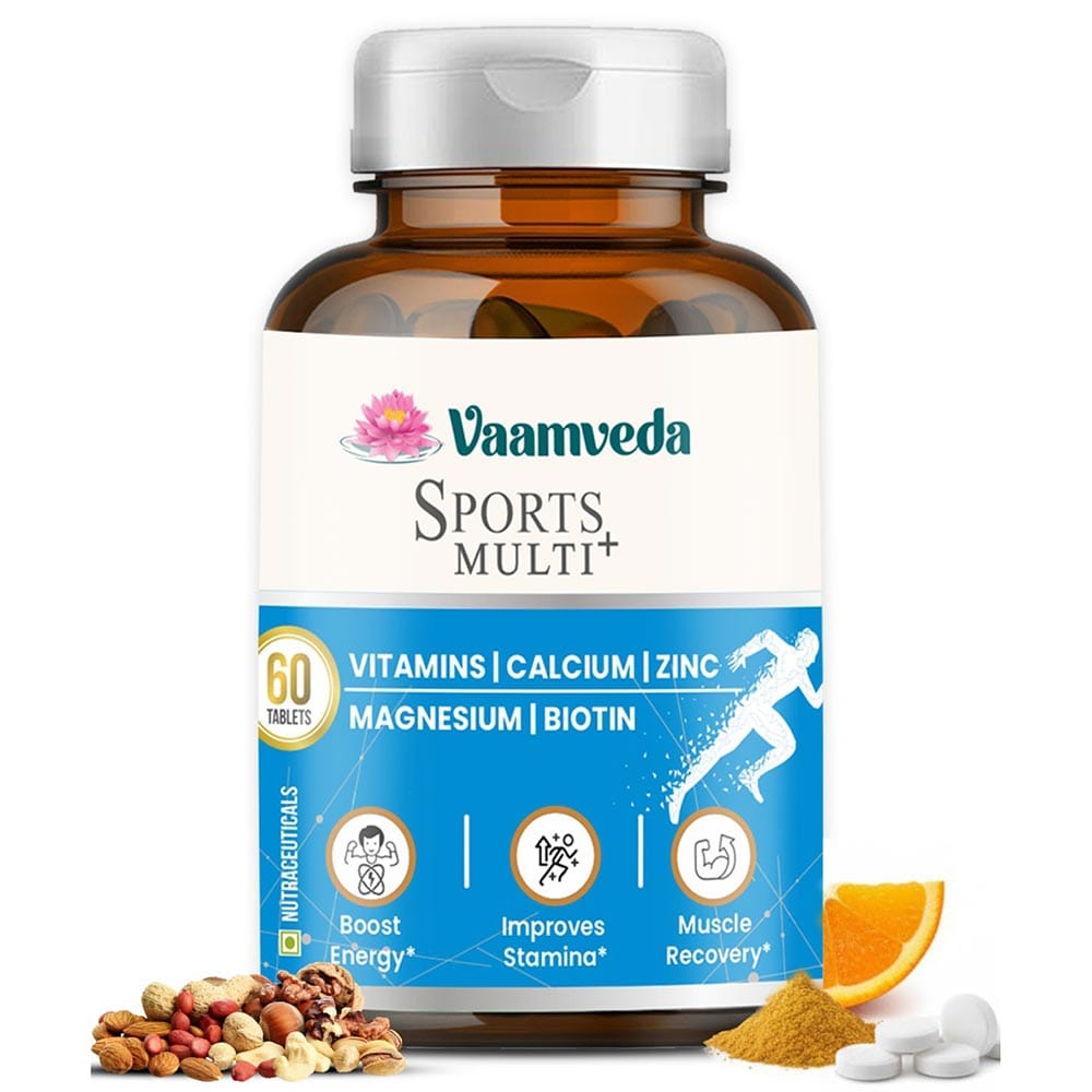 Vaamveda Sports Multi+, 60 Tablets Unflavoured HealthKart sale
