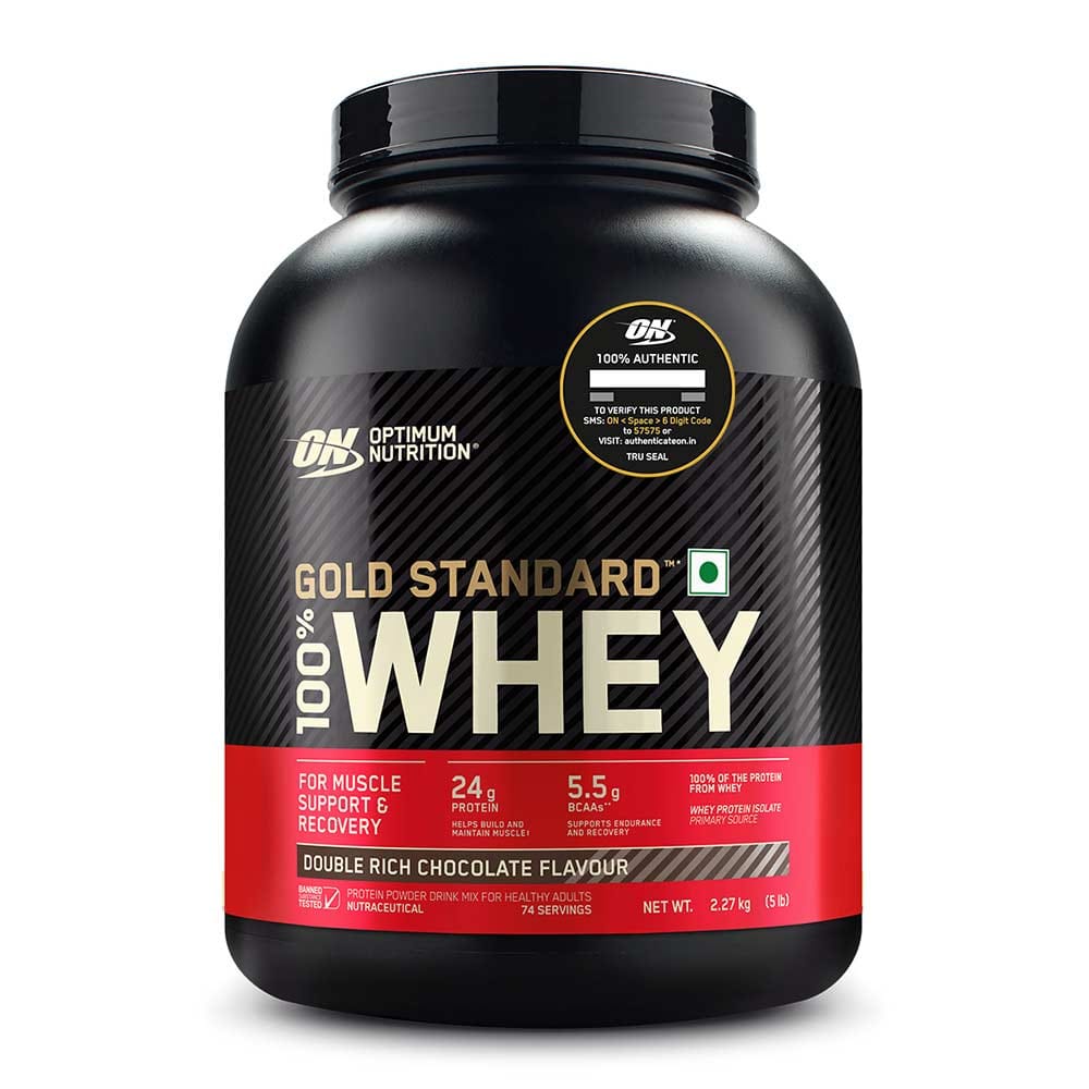 ON (Optimum Nutrition) Gold Standard 100% Whey Protein, 5 lb Double Rich Chocolate HealthKart sale