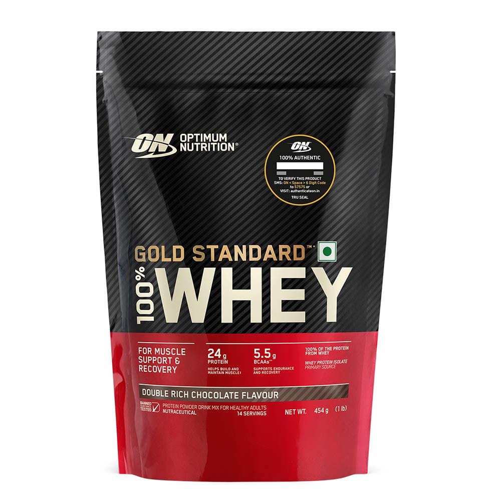 ON (Optimum Nutrition) Gold Standard 100% Whey Protein, 1 lb Double Rich Chocolate HealthKart sale