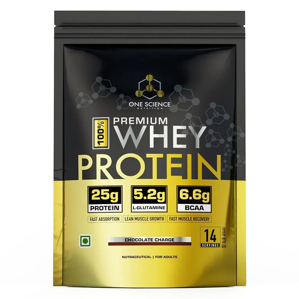 One Science 100% Premium Whey Protein, 1 lb Chocolate Charge HealthKart sale