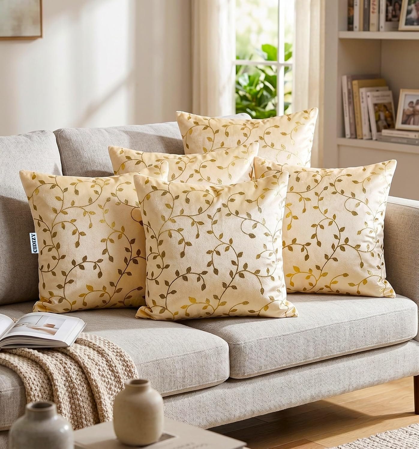 Hosta Homes Velvet Cushion Covers Set of 5 — 16x16