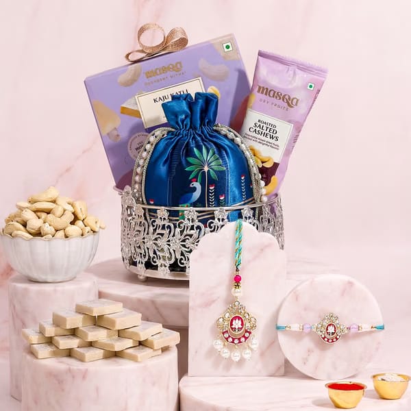 IGP Pink Lotus Meena Bhaiya Bhabhi Rakhi Hamper IGP sale
