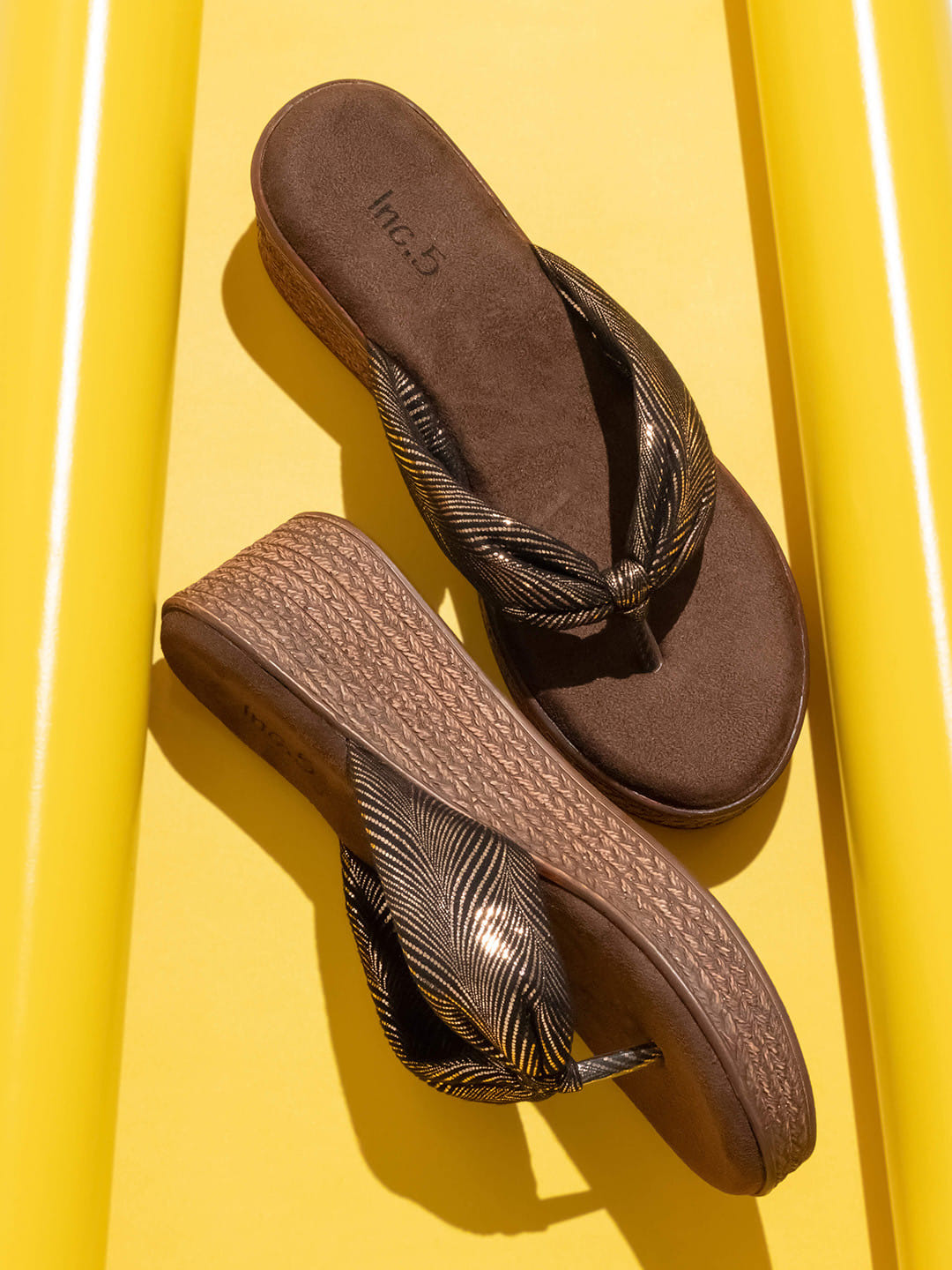 Inc.5 Women Gold Strappy Heels