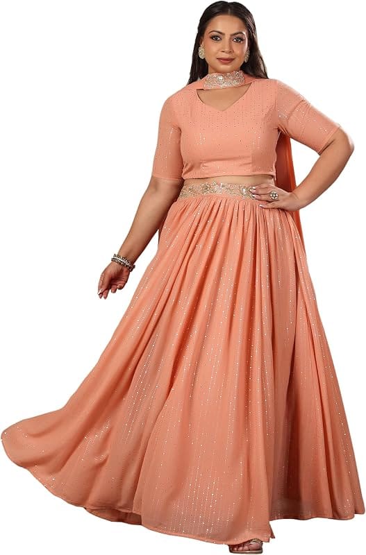 Janasya Sequin Lehenga Set