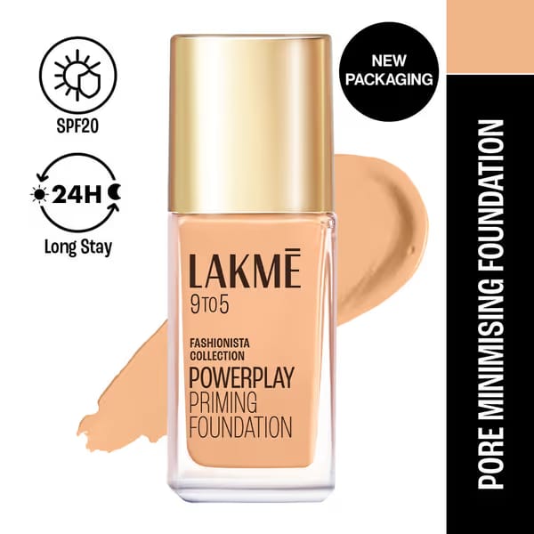 Lakme 9 To 5 Powerplay Priming Foundation, Built In Primer, Long-Lasting, SPF 20 Nykaa sale
