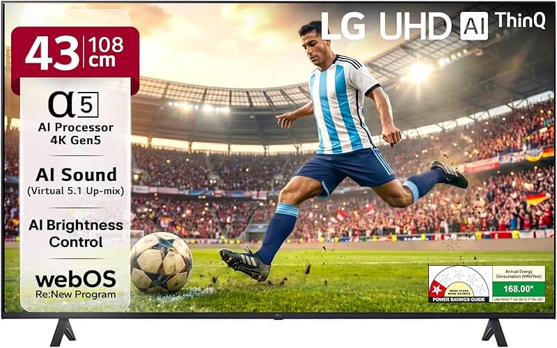 LG 43 inches 4K Ultra HD Smart LED TV (2026)