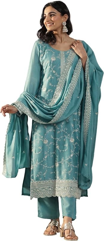 Libas Embroidered Kurta Set with Dupatta