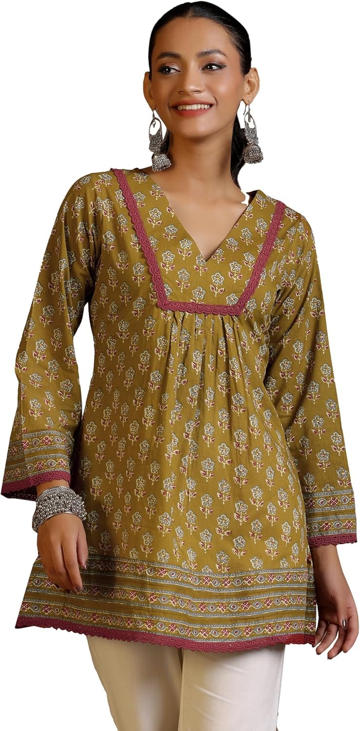 Libas Floral Print Anarkali Kurta Set