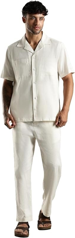 M&S Linen Blend Short Sleeve Shirt