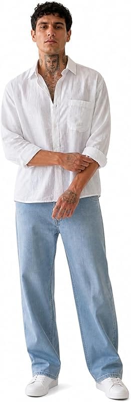 Uniqlo Linen Blend Relaxed Fit Shirt — Men