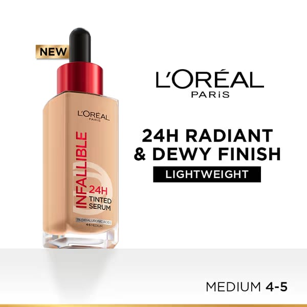 L’Oreal Paris Infallible 24H Tinted Serum Foundation, Lightweight, Dewy & Radiant Nykaa sale