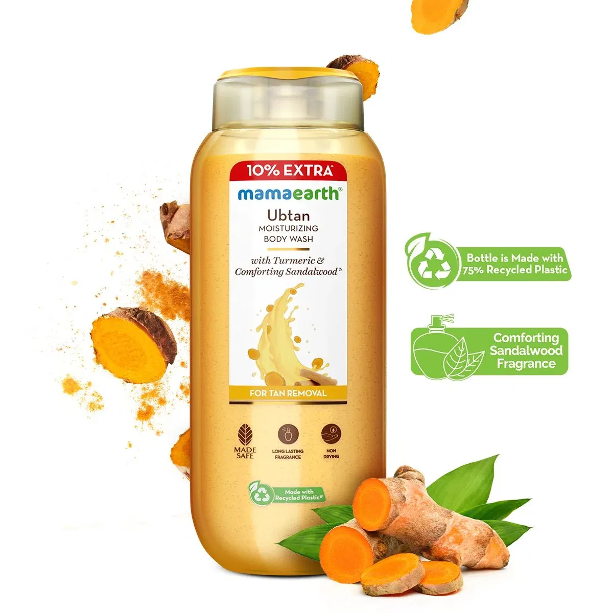 Ubtan Moisturizing Body Wash with Turmeric & Saffron, 25 ml Mamaearth sale