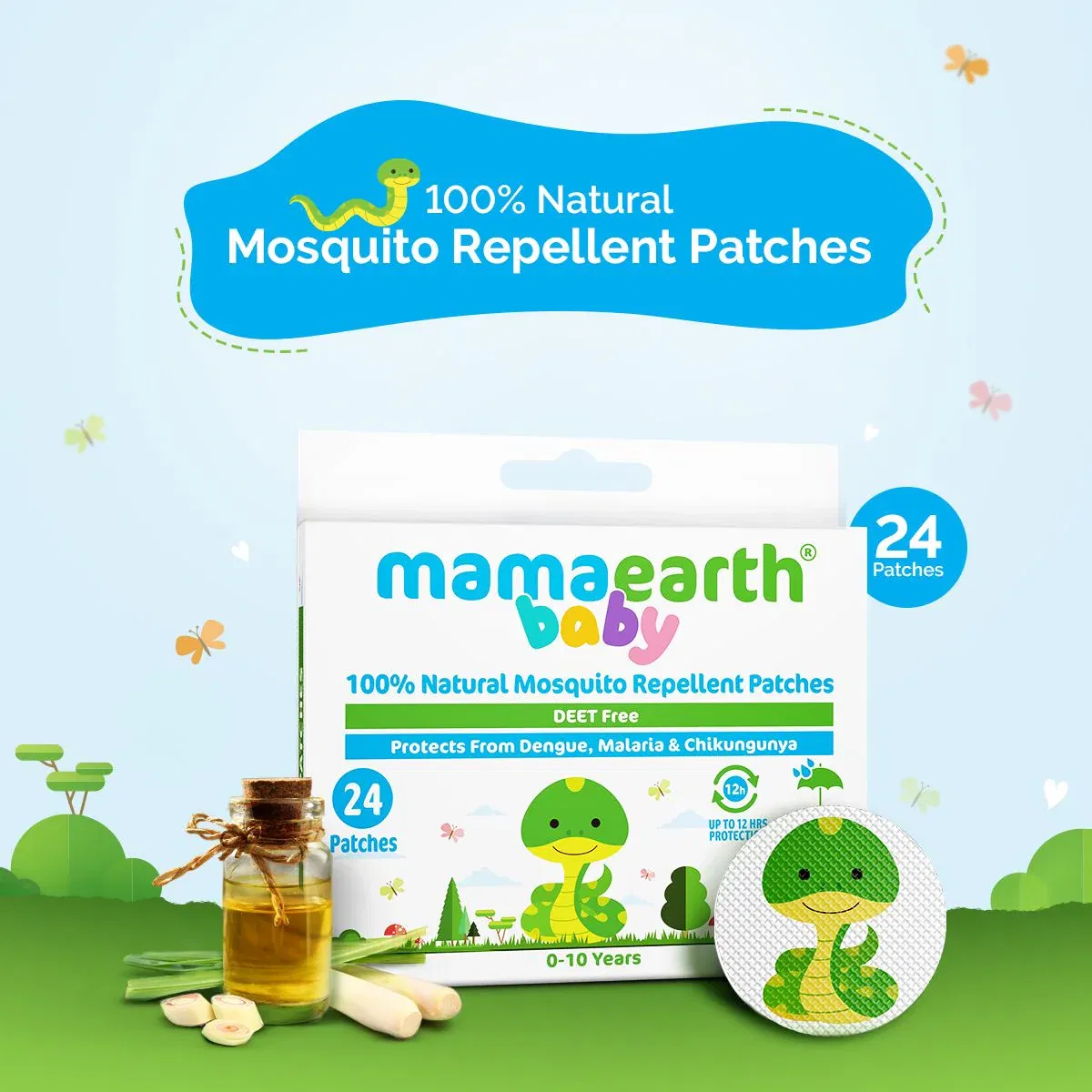 Mamaearth Natural Mosquito Repellent Patches, 24 pcs Mamaearth sale