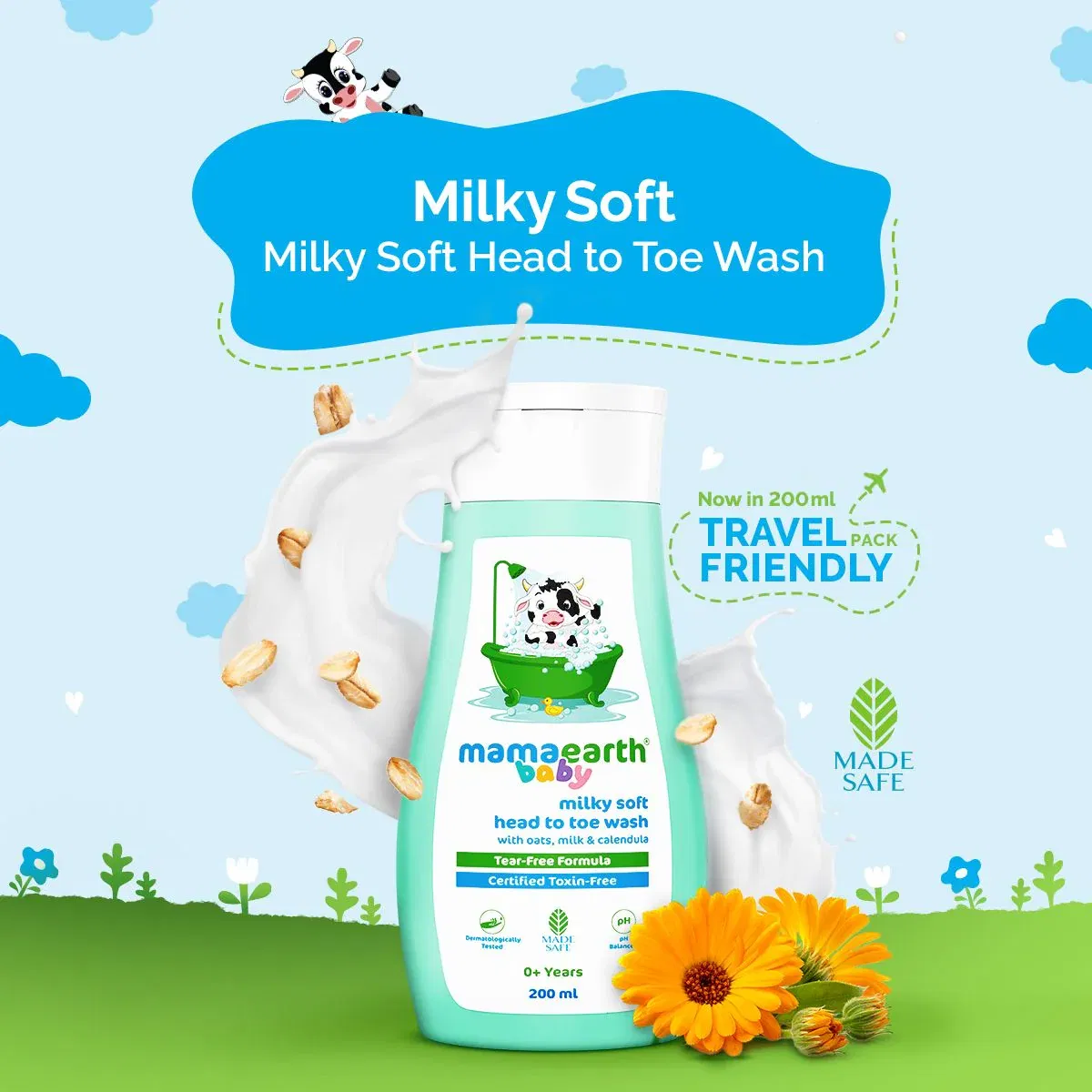 Mamaearth Milky Soft Head-to-Toe Wash, 200 ml Mamaearth sale
